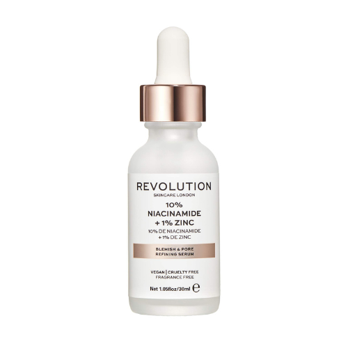 რევოლუშენი - Skincare ნიაცინამიდი 10%+1% თუთია და ფორების შესამცირებელი შრატი