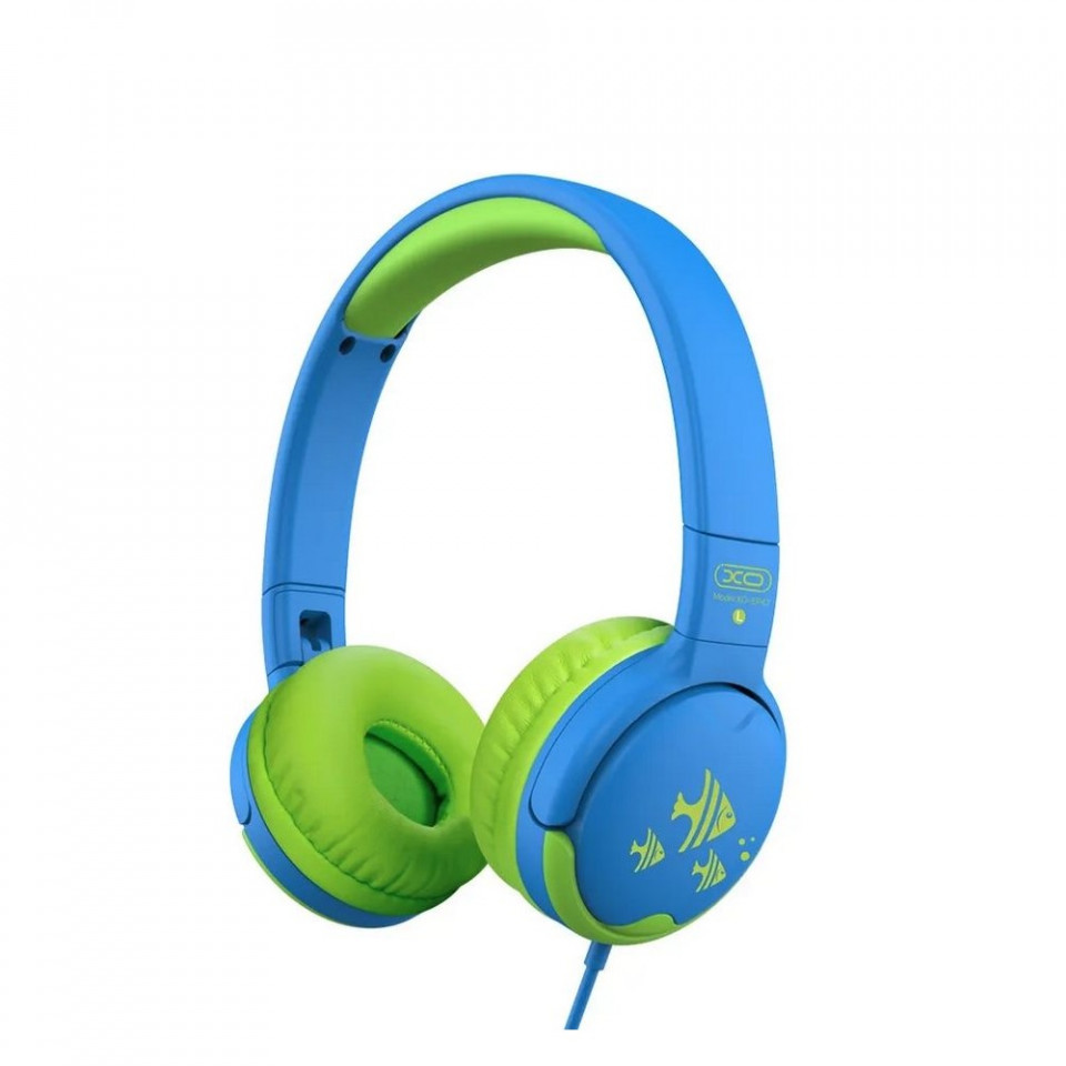 XO EP47 Kids Study Wired Headphone Blue-Green