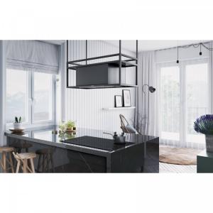 AIRFORCE Q-BIC Island Extractor Hood Dark Glass