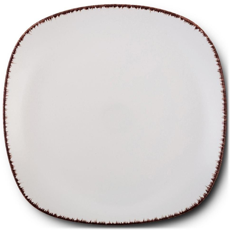 NAVA White Sugar 1 ღია კრემისფერი ოთხკუთხედი თეფში 19 სმ (ნავა)