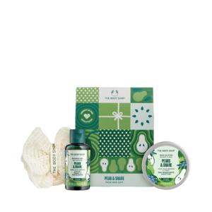 ბოდი შოპი - სასაჩუქრე ნაკრები XM23 G1 გულუხვი სხალი შხაპის გელი 60მლ. ტანის კარაქი 50მლ. ტანის ღრუბელი 39416