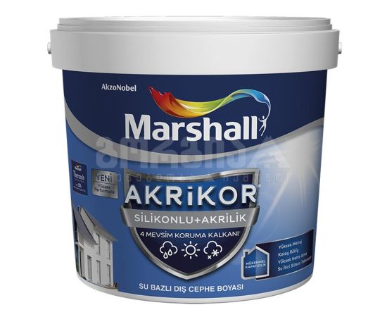 საღებავი ექსტ.akrikor siliconedacrylic marshall 2.5ლტ თეთრი