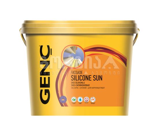 საღებავი ექსტერიერის სილიკონით "SILICONE SUN" 15ლტ