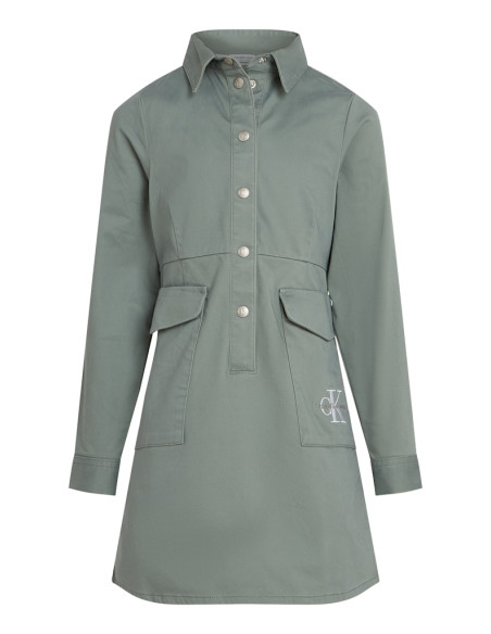 CALVIN KLEIN - CLEAN UTILITY LS SHIRT DRESS