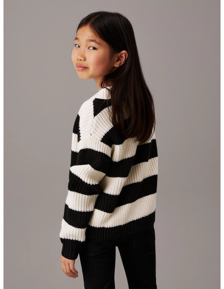 CALVIN KLEIN - DOUBLE STRIPE CARDIGAN