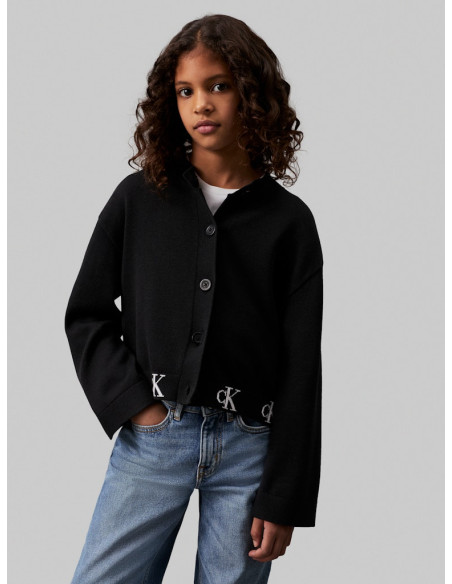 CALVIN KLEIN - MONOGRAM LOGO CARDIGAN