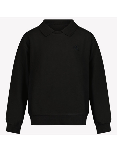 CALVIN KLEIN - POLO COLLAR MONOGRAM CREWNECK