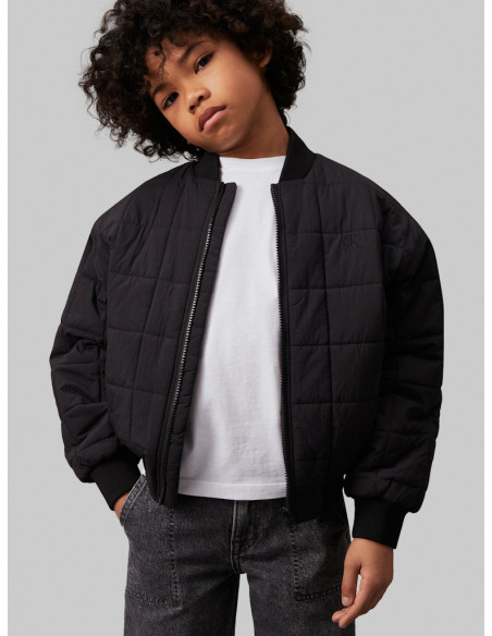 CALVIN KLEIN - QUILTED ZIPPED BOMBER