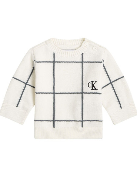 CALVIN KLEIN - SOFT GRID SWEATER