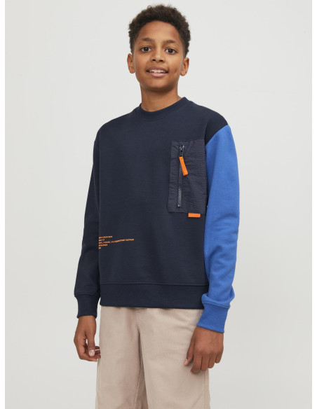 Jack & Jones - JCOACTIV3 BLOCK SWEAT CREW NECK OS JNR