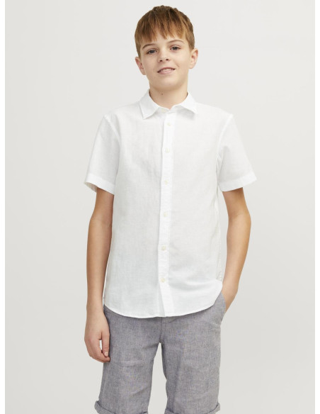 Jack & Jones - JJELINEN BLEND SHIRT SS SN JNR