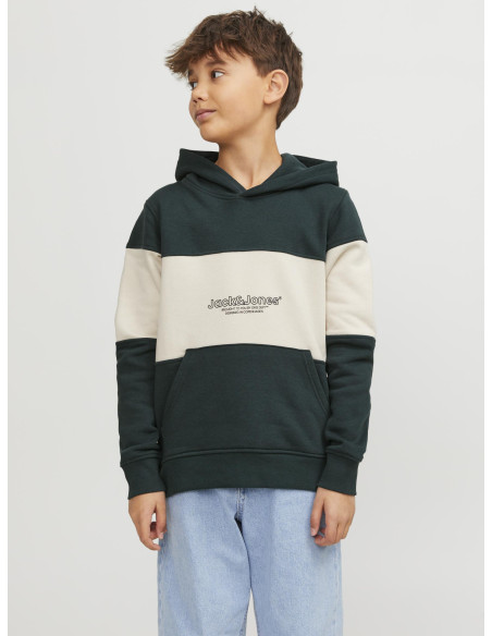 Jack & Jones - JORLAKEWOOD BLOCK SWEAT HOOD BF JNR