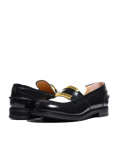 N-21 - COLOURBLOCK LEATHER LOAFERS