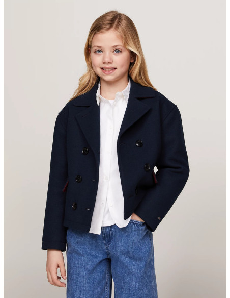 TOMMY HILFIGER - CHECK LINED PEACOAT