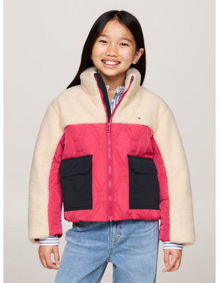 Tommy Hilfiger - FLAG QUILTED TEDDY JACKET