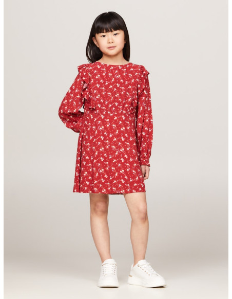 Tommy Hilfiger - FLORAL FIT & FLARE DRESS LS