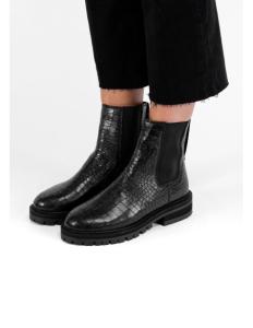 Asra - CLOVIE BLACK CROC CHELSEA BOOT