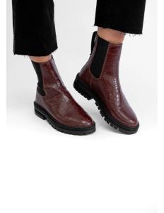 Asra - CLOVIE TAWNY CROC CHELSEA BOOT