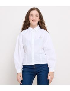 CALVIN KLEIN - VOLUME SLEEVE POPLIN SHIRT