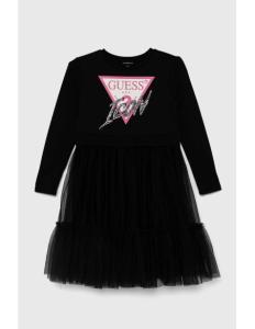 GUESS - MIXED FABRIC LS DRESS