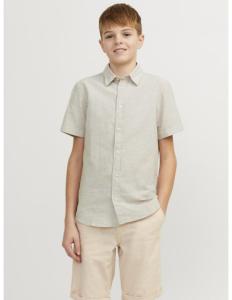 Jack & Jones - JJELINEN BLEND SHIRT SS SN JNR