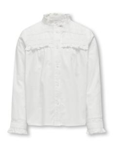 KIDS ONLY - KOGLINA L/S FRILL LACE INSERT SHIRT WVN