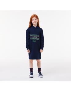 Lacoste - Kids Cotton Printed Sweatshirt Dress