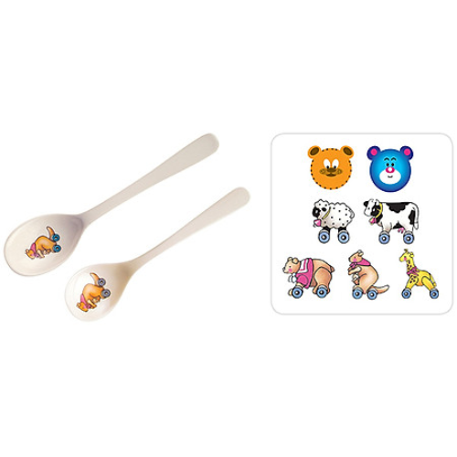 კანპოლი - მელამინის კოვზების ნაკრები 'ეგზოტიკური ცხოველები'