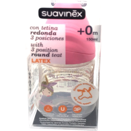 სუავინექსი - ბოთლი ლურჯი პლასტიკის ლატექსის მრგვალთ. საწ. 3 poz. /0-6თვ/