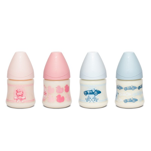 სუავინექსი - ბოთლი ვარდისფერი პლასტიკის ლატექსის ანატომ. საწ. /0-6თვ/