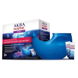 აქვა მარისი ზღვის მარილის 30 პაკეტი + სისტემა ცხვირის ღრუს გამოსარეცხი