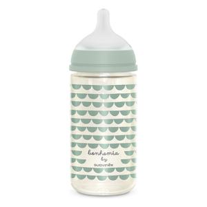 სუავინექსი - შუშის ბოთლი ბუმბული სილიკონის SX ფიზ. საწ. 240მლ/3თვ+/