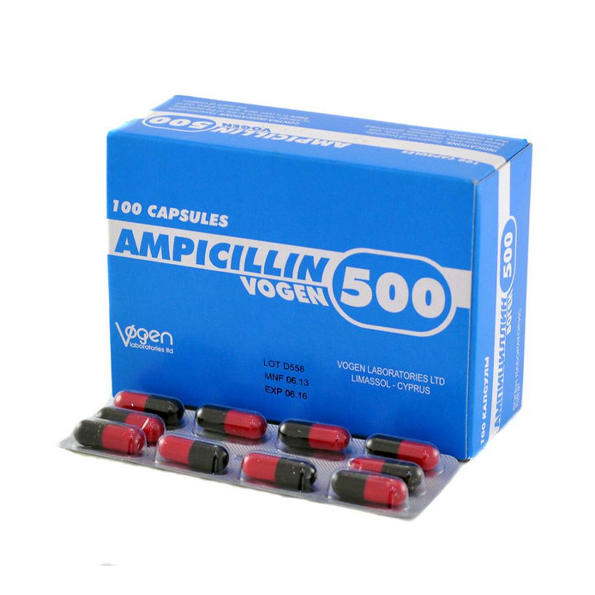 Ampicillin - ამპიცილინი 0.5გ 10 კაფსულა