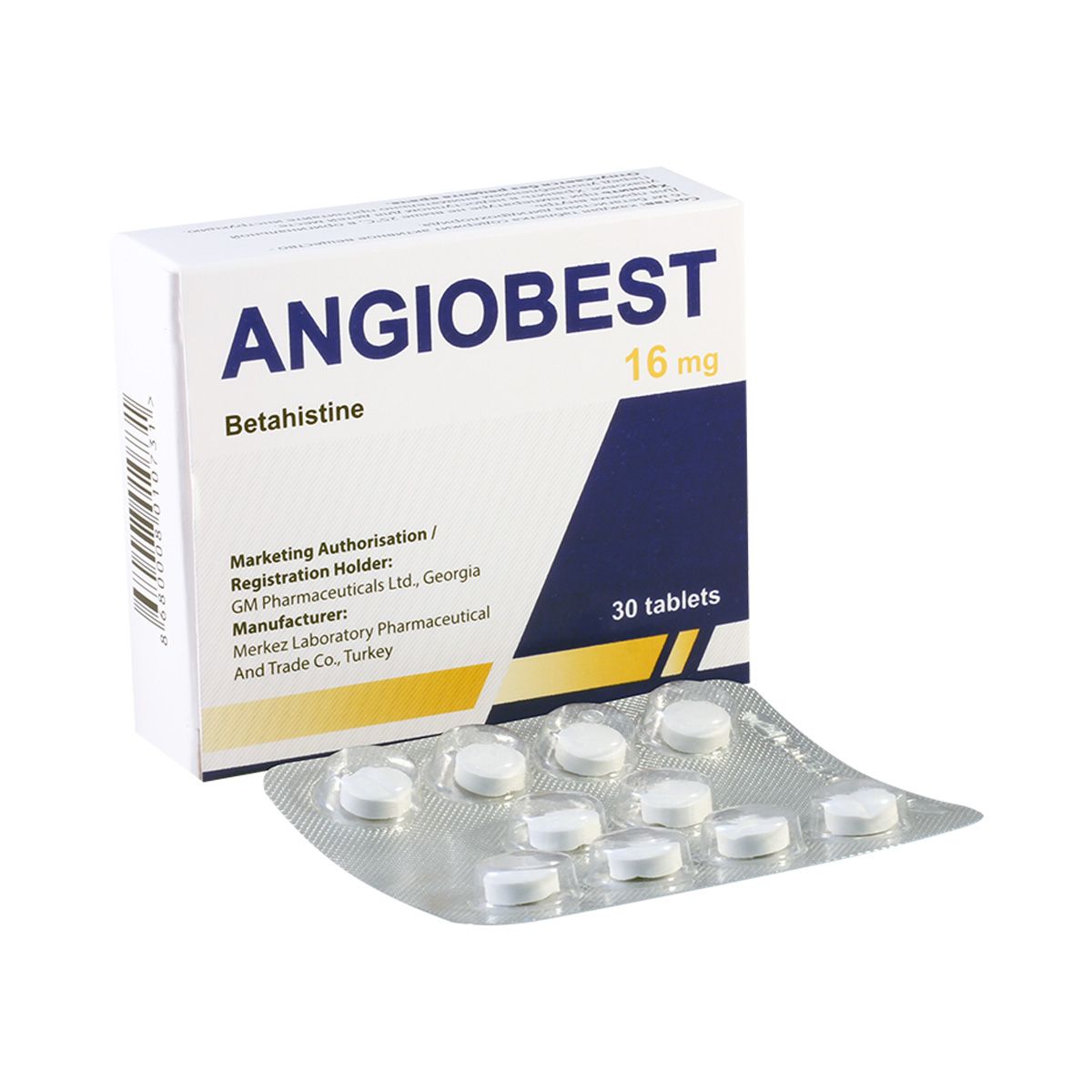 Angiobest - ანგიობესტი 16მგ 30 ტაბლეტი