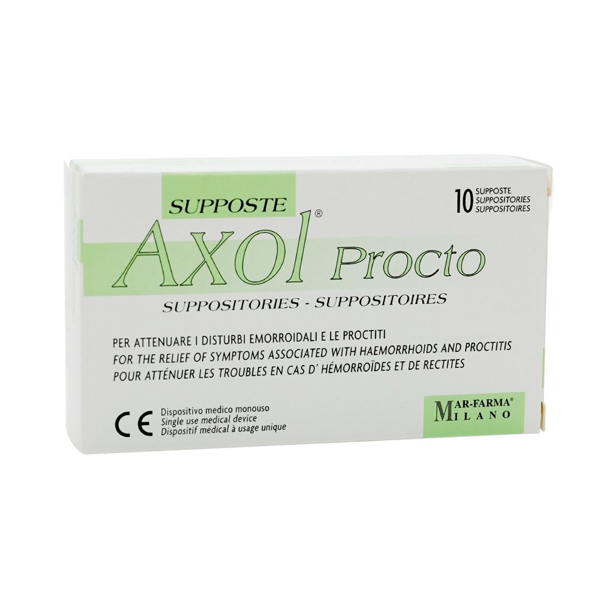 Axol Procto - აქსოლი პროქტო 10 სუპოზიტორია
