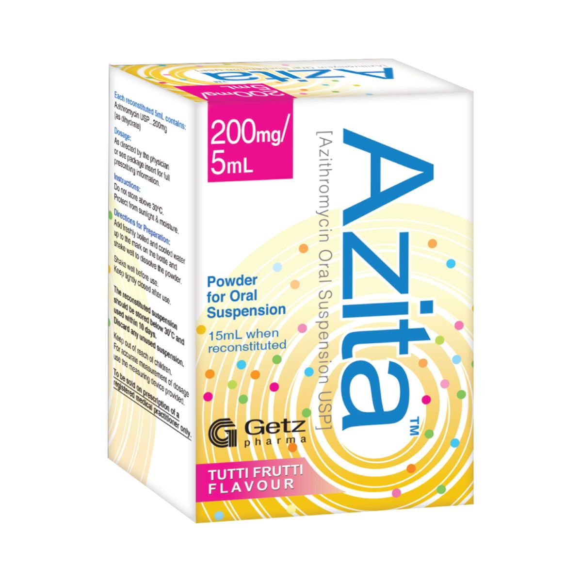 Azita - აზიტა 200მგ/5მლ 15მლ სუსპენზია ხილის არომატით 