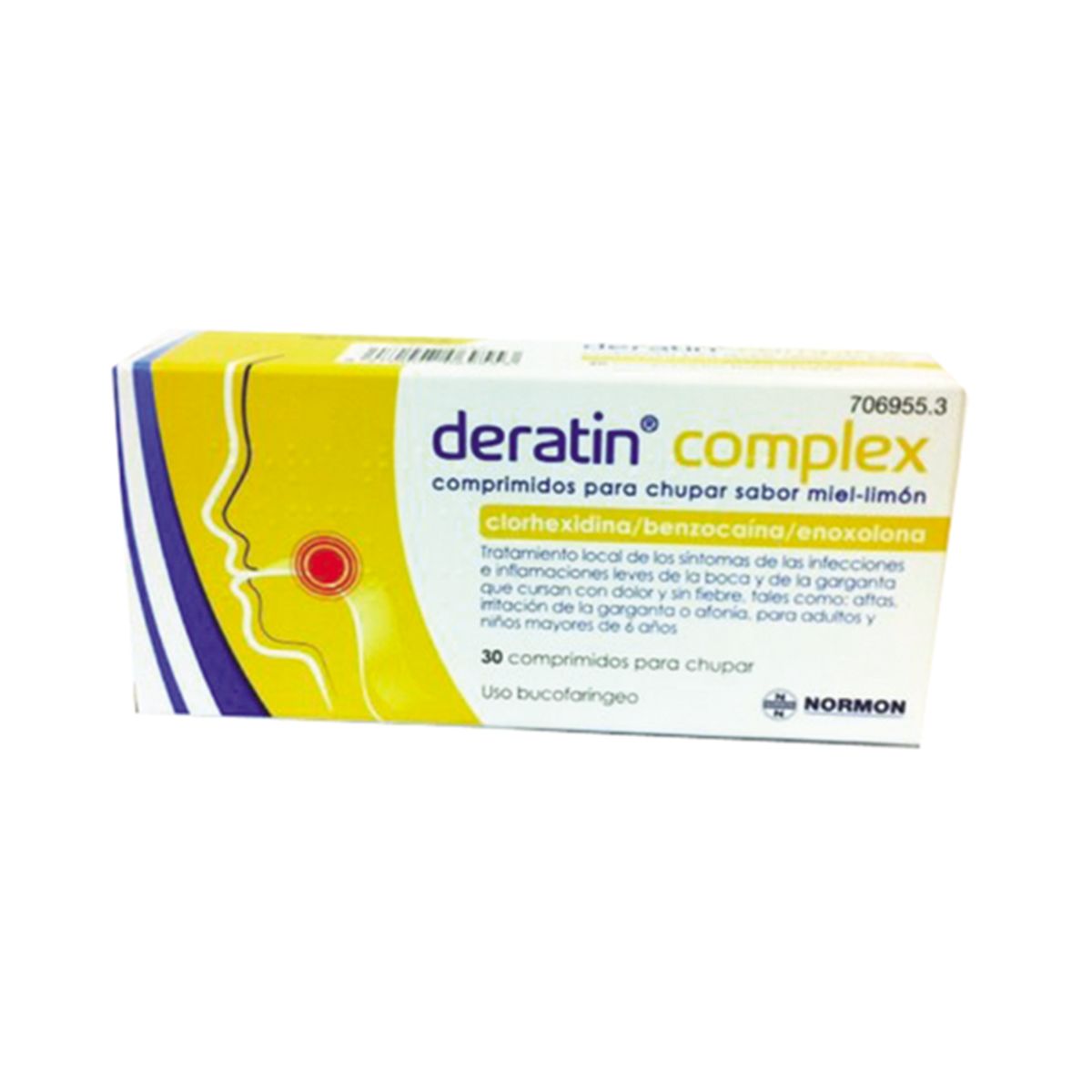 Deratin Complex - დერატინ კომპლექსი თაფლი და ლიმონი 30 საწუწნი ტაბლეტი
