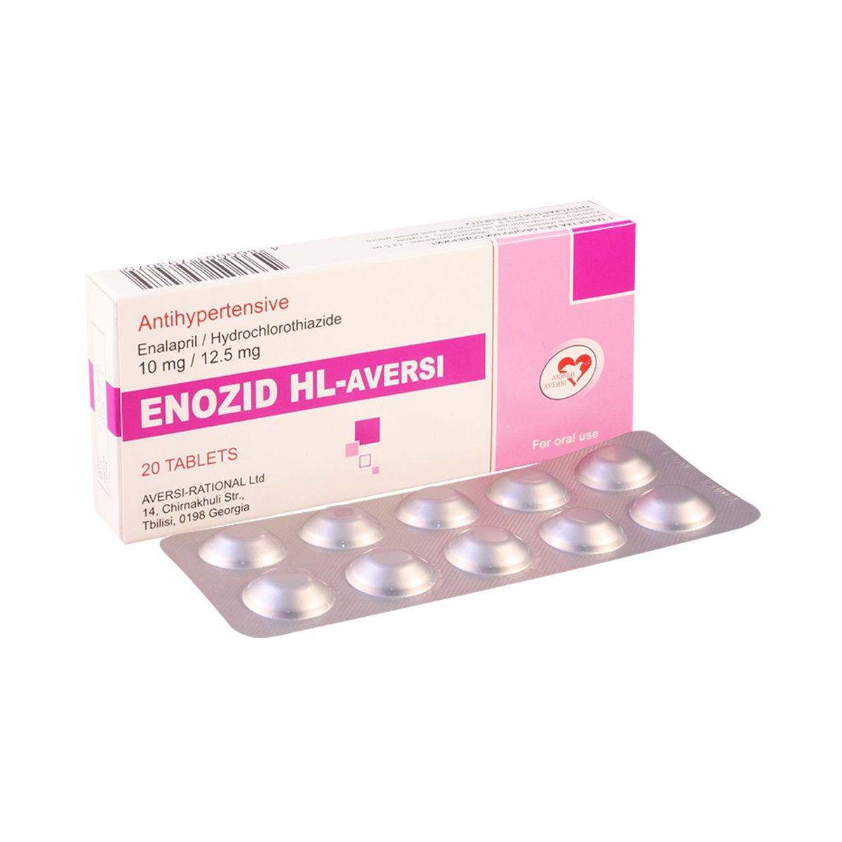 Enozid HL - ენოზიდი HL 10მგ/12.5მგ 20 ტაბლეტი