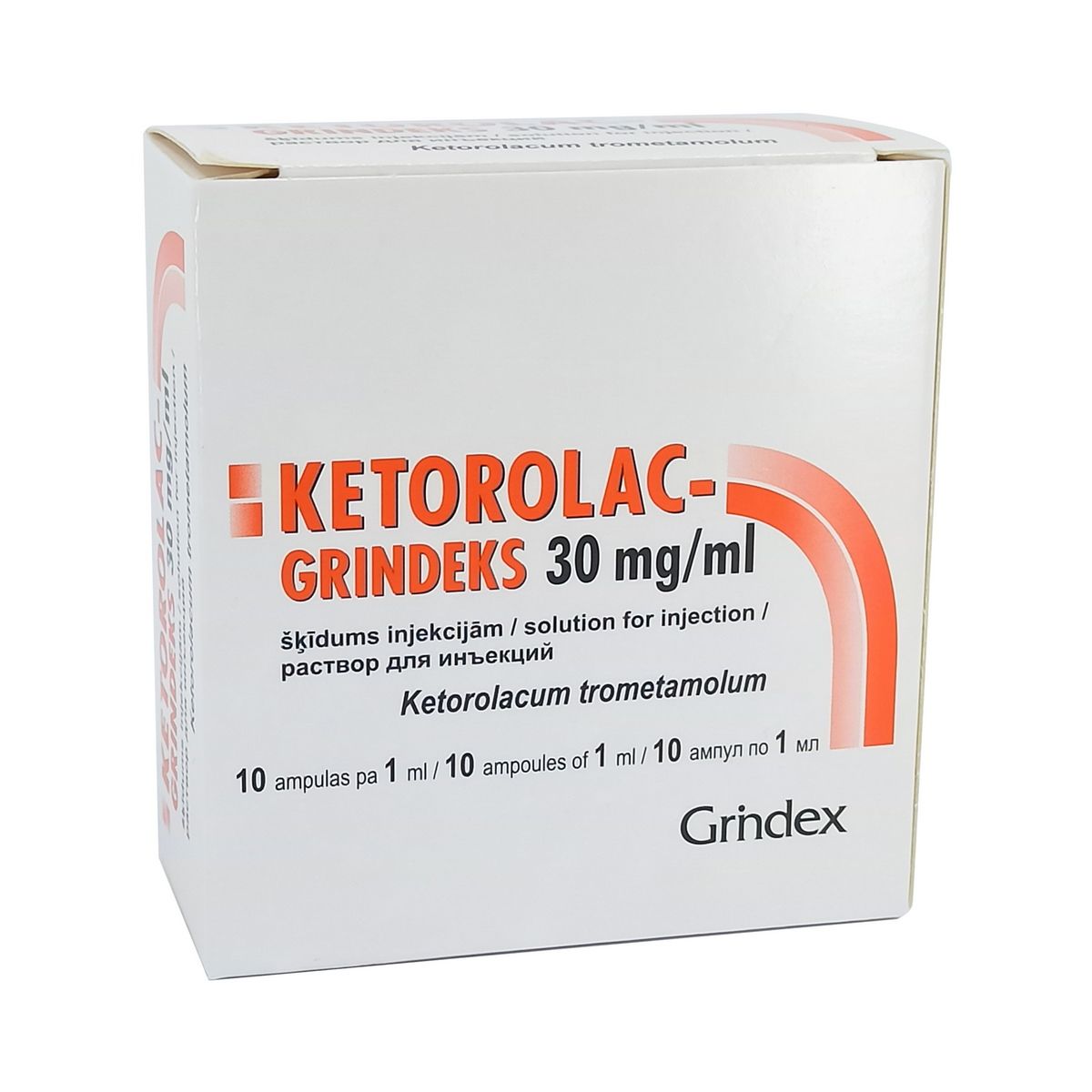 Ketorolac - კეტოროლაკი 30მგ/მლ 1მლ 10 ამპულა
