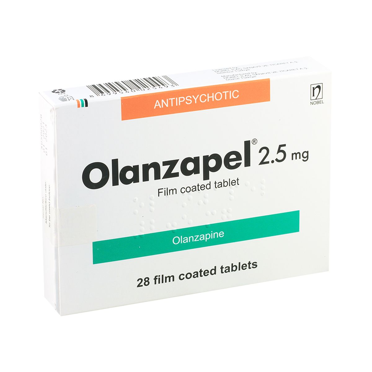 Olanzapel - ოლანზაპელი 2.5მგ 28 ტაბლეტი