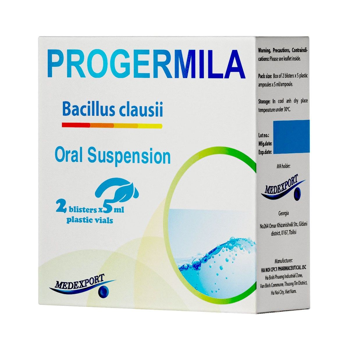 Progermina - პროჯერმილა სუსპენზია 5მლ 10 ცალი