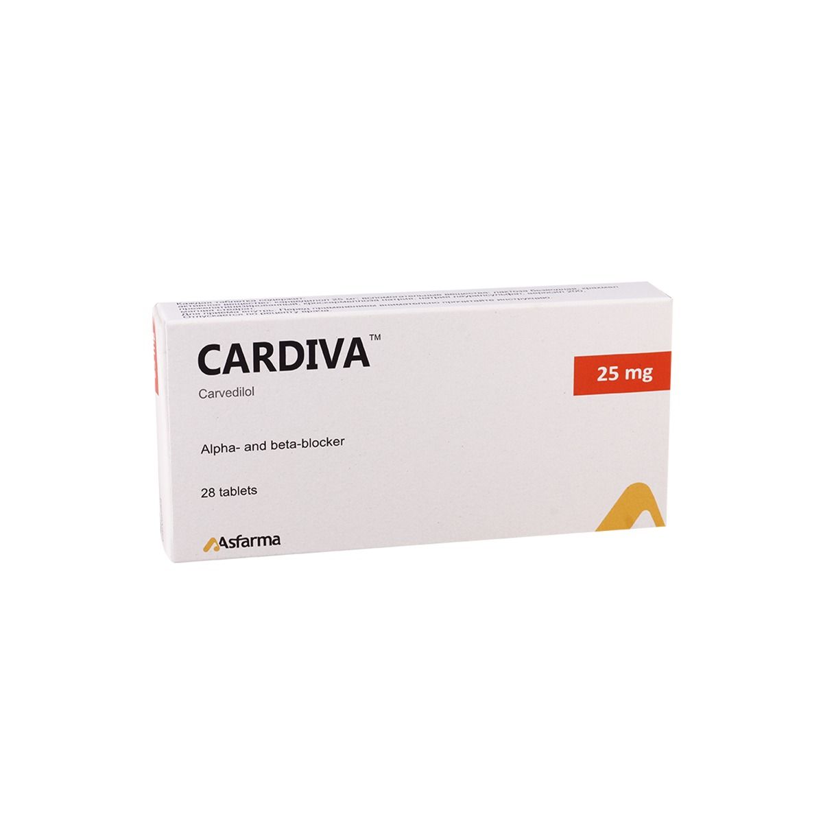 კარდივა  25მგ  28 ტაბლეტი