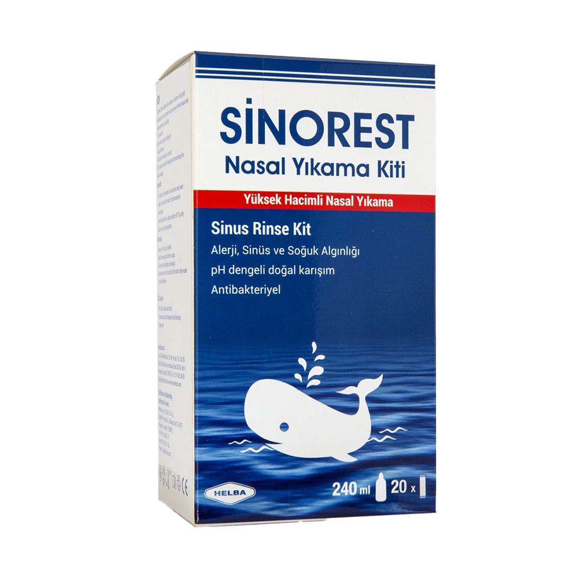 სინორესტი ცხვირის და წიაღისეულის სავლები 20 პაკეტი და ბოთლი