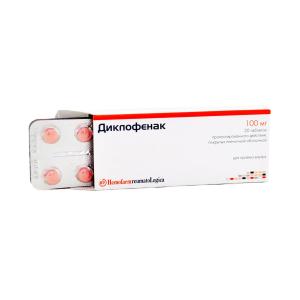 Diclofenac - დიკლოფენაკი 100მგ 20 რეტარდირებული ტაბლეტი