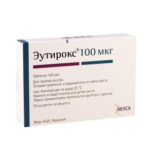 EUTHIROX - ეუთიროქსი 100მკგ 50 ტაბლეტი