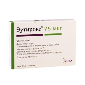 EUTHIROX - ეუთიროქსი 75მკგ 50 ტაბლეტი