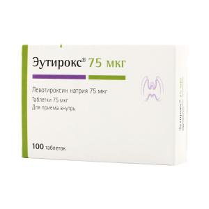 Euthyrox - ეუთიროქსი 75მკგ. 100 ტაბლეტი