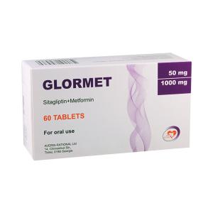Glormet - გლორმეტი 50მგ/1000მგ 60 ტაბლეტი