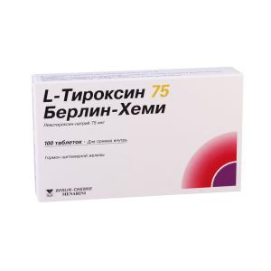 L-Thyroxin - ლ-თიროქსინი 75მკგ 100 ტაბლეტი 