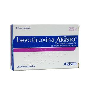 Levotiroxina - ლევოთიროქსინი არისტო  25მკგ 50 ტაბლეტი